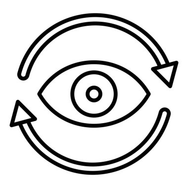 Göz simgesi vektör illüstrasyonu