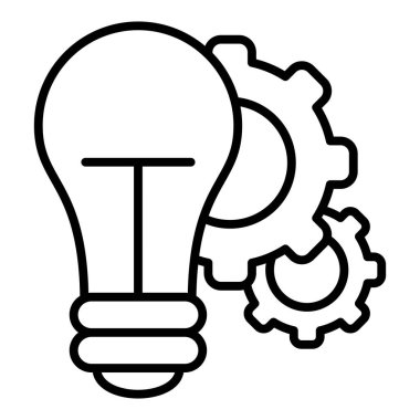 Bir fikrim var. Web simgesi basit illüstrasyon