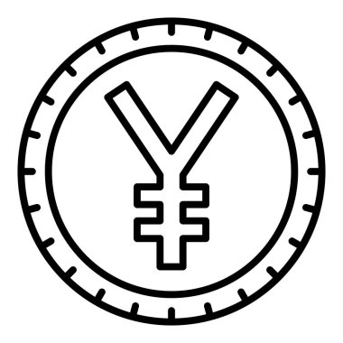 yen. Web simgesi basit illüstrasyon