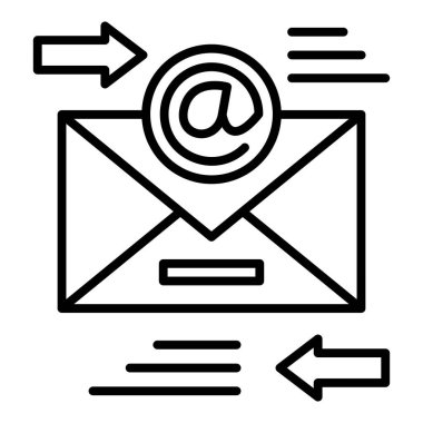 E-posta. Web simgesi basit illüstrasyon