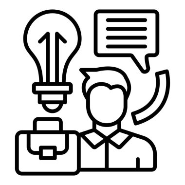 İş fikri satırı simgesi vektörü