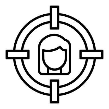 hedef simge vektör illüstrasyonu