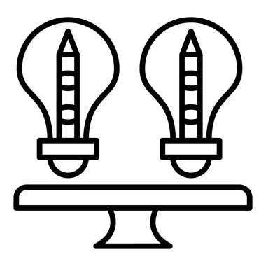 lamp idea line icon. outline vector illustration symbol. isolated on white background.