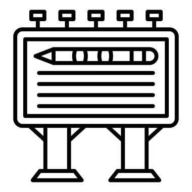 outline office table with chair vector illustration design