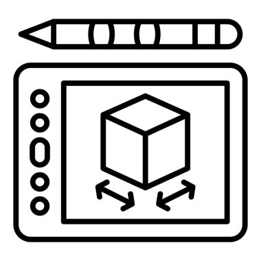 Kalem. Web simgesi basit illüstrasyon