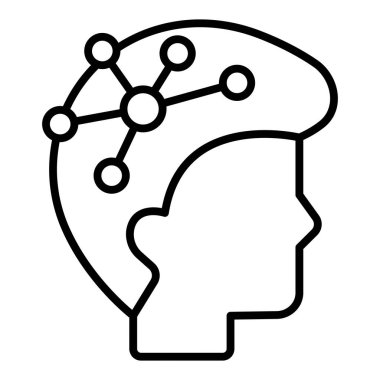 Beyin. Web simgesi basit tasarım