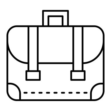 Bavul simgesi. Web için bagaj vektör simgelerinin özet çizimi