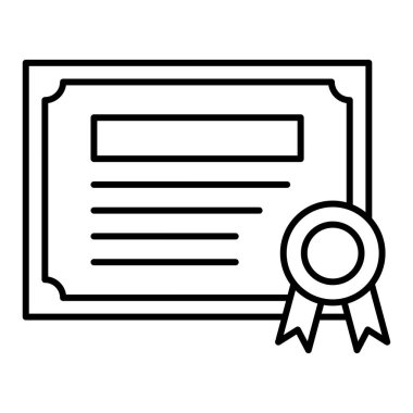 Diploma ikonu sertifikası. Web için derece vektör simgelerinin özet çizimi