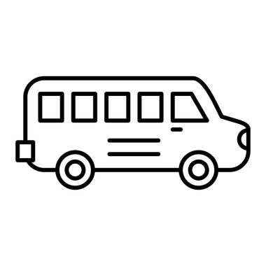 bus simgesi vektör illüstrasyonu