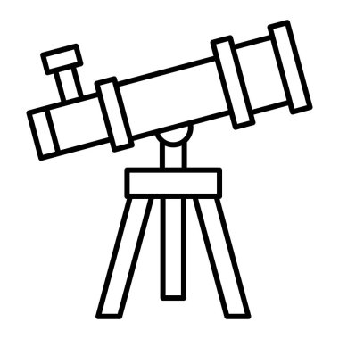telescope icon. outline binoculars vector illustration symbol and web