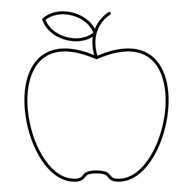 elma ikonu vektör illüstrasyonu