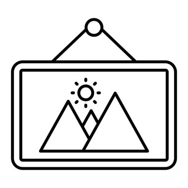 picture frame icon. outline illustration of photo vector line icons. editable stroke