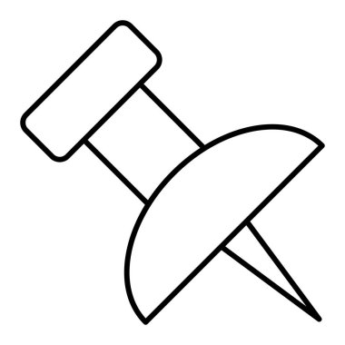 push pin icon. simple illustration of pencil vector symbol for web