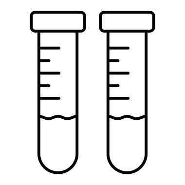 test tube icon. outline illustration of laboratory flask vector icons for web design