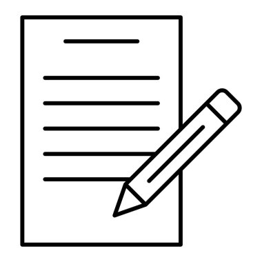 Kalem. Web simgesi basit illüstrasyon