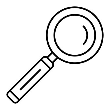 Büyüteç simgesi. ana hatlı büyüteç vektör resimleme sembolü ve bonus.