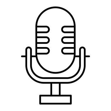 mikrofon simgesi vektör illüstrasyonu