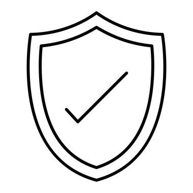 kalkan ikon vektör illüstrasyonu