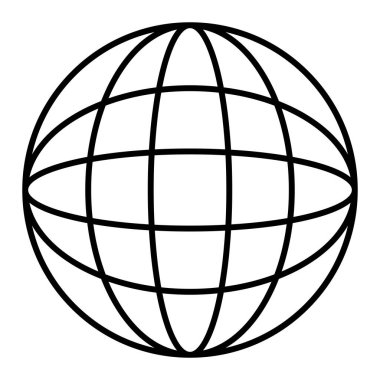 Dünya ikonu. Beyaz arkaplanda izole edilmiş web tasarımı için dünya gezegen vektör simgelerinin basit çizimi