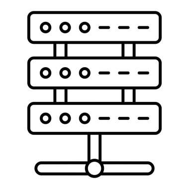 veritabanı sunucu ikonu vektör illüstrasyonu