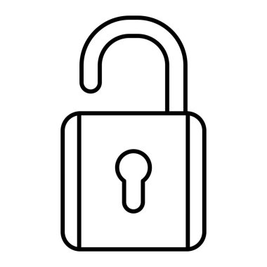 Asma kilit simgesi. Güvenlik sistemi sembolü. vektör illüstrasyonu