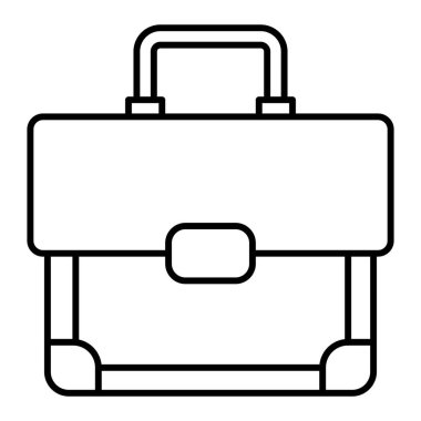 Evrak çantası ikonu. Web için bavul vektör simgelerinin özet çizimi