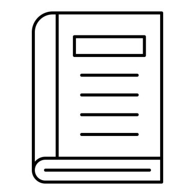 Kitap ikonu. Web için kitap vektör simgelerinin özet çizimi