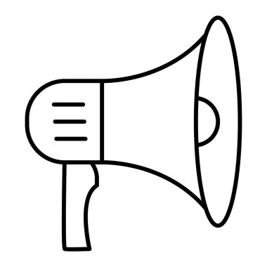 Megafon ikonu vektör illüstrasyonu