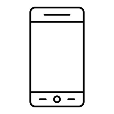 Akıllı telefon aygıtı simgesi. Beyaz arkaplanda izole edilmiş web tasarımı için cep telefonu vektör çizelgesi