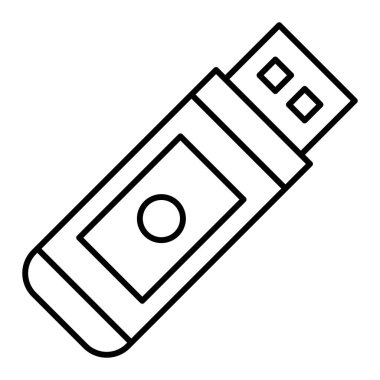usb flash disk simgesi vektör illüstrasyon grafik tasarımı