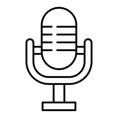 mikrofon simgesi vektör illüstrasyonu