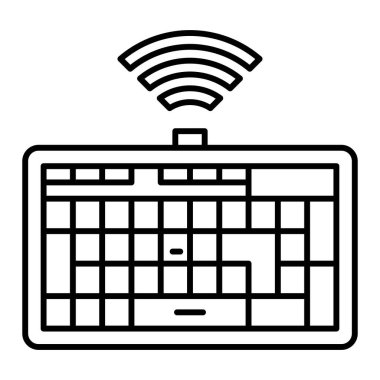 video game icon. outline smart home vector symbol stock illustration. isolated on white background