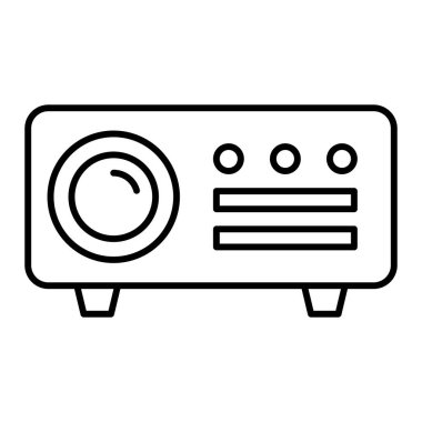 radyo ikonu. Web için video kamera vektör simgelerinin özet çizimi