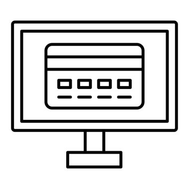 Kredi kartı ikonu vektör illüstrasyonu