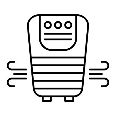 Havlu ikonu vektörü. İnce çizgi işareti. izole edilmiş sınır sembolü çizimi