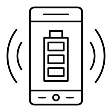 pil yükleme ikonu vektör çizimi