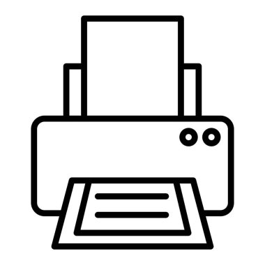Yazıcı. Web simgesi basit illüstrasyon