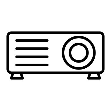 Video kamera simgesi. beyaz arkaplanda izole edilmiş web tasarımı için radyo fan vektör sembolü