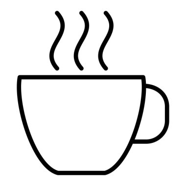 coffee cup icon vector. hot drink sign. isolated contour symbol black illustration
