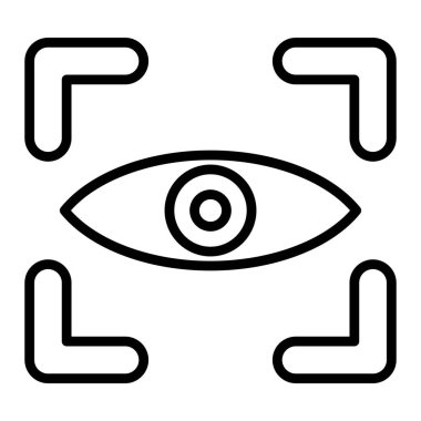 Göz simgesi, vektör illüstrasyonu