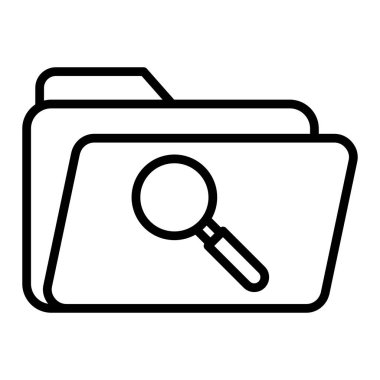 magnifying glass with folder vector illustration design
