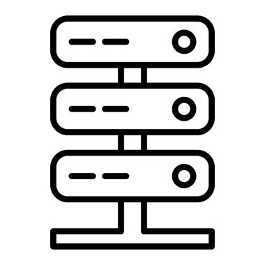 veritabanı sunucu ikonu vektör illüstrasyonu