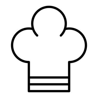 Şef şapka ikonu. Web için aşçı kapsülü vektör simgelerinin özet çizimi