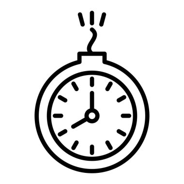 Saat simgesi vektör illüstrasyonu