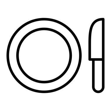 Çatal bıçak ikonu vektör illüstrasyonu