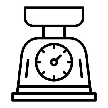 Web ve mobil uygulama tasarımınız için beyaz arkaplanda izole edilmiş ölçekli simge vektörü, ölçek logosu kavramı