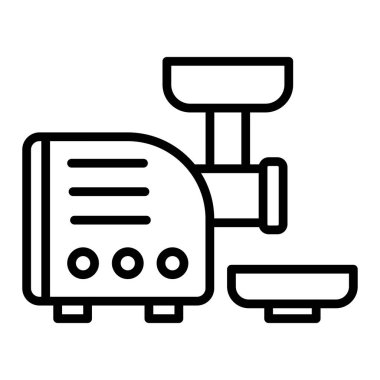 Mutfak karıştırıcı ikon vektörü. İnce çizgi işareti. izole edilmiş sınır sembolü çizimi