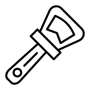 wrench icon. outline hand holding hammer vector illustration. isolated contour symbol