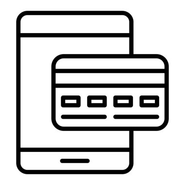 Kredi kartı ikonu vektör illüstrasyonu