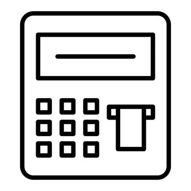 hesap makinesi simgesi, vektör illüstrasyonu